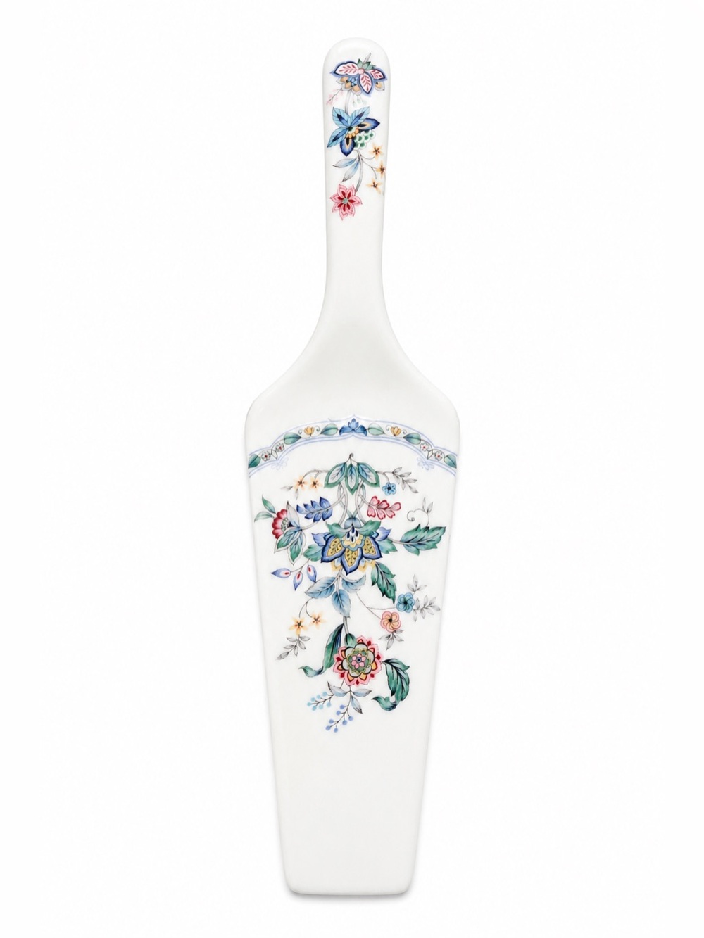 Vintage Andrea by Sadek India Garden Porcelain Cake Pie Server Japan Floral